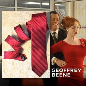 GEOFFREY BEENE Red on Sparkling Red Necktie
